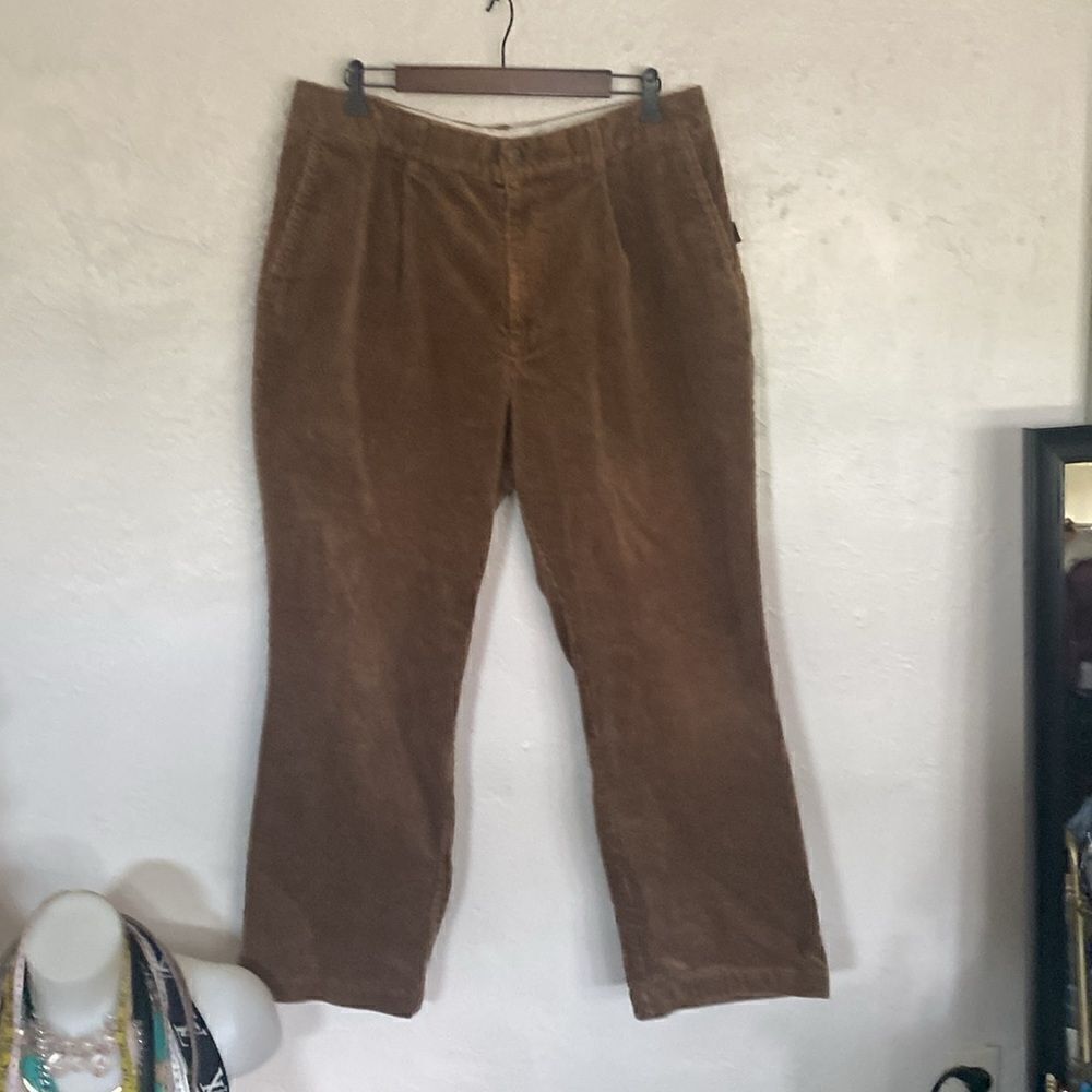 Vintage Barbour Men’s 38 Striped Corduroy Pants Button Zipper Closure Cotton - Picture 3 of 8